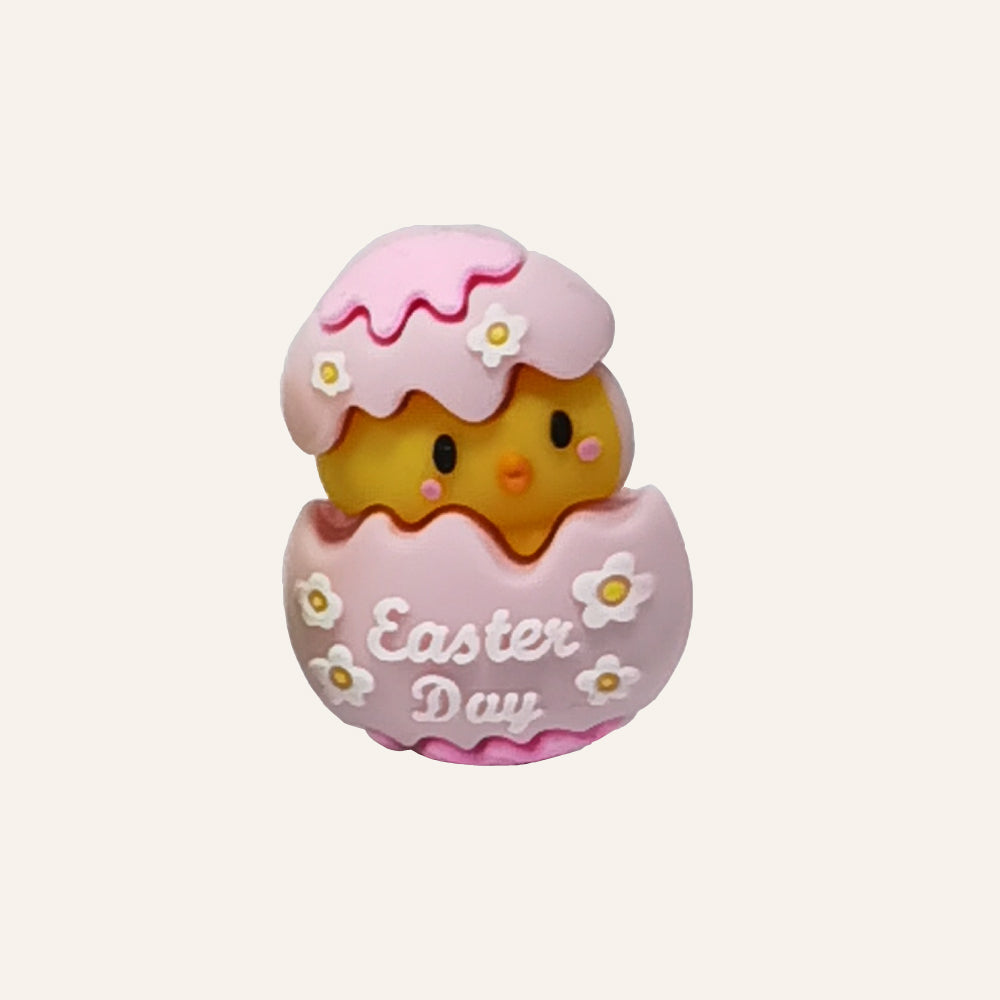 Wholesale 10pcs Creative Round Cartoon Flat Three-dimensional Rubber Beads